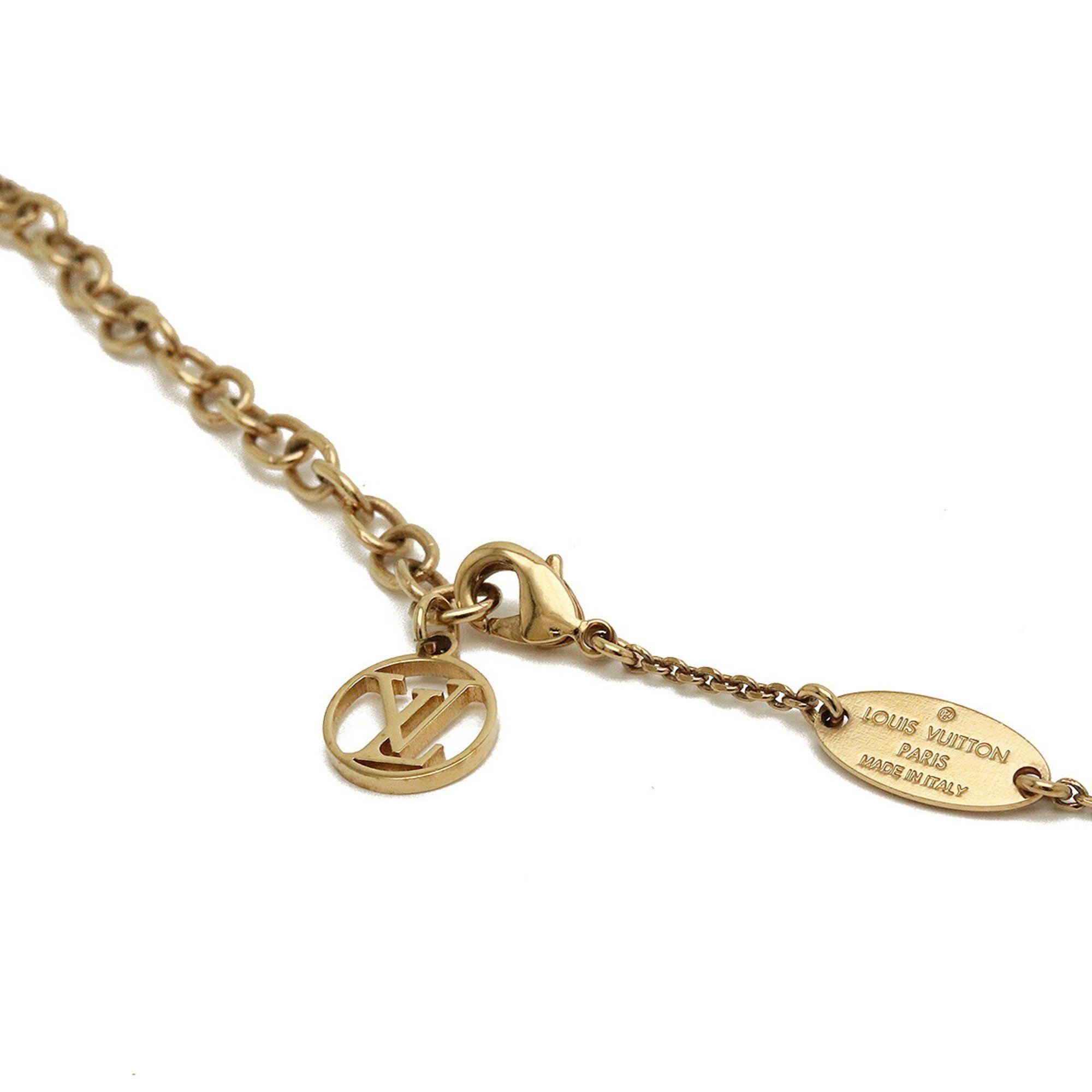 LOUIS VUITTON Louis Vuitton Necklace・LV&ME M Initial Alphabet Necklace Pendant GP Gold M61068
