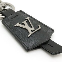 LOUIS VUITTON Monogram Eclipse Porte Clé Cloche Keychain Keyring Charm Metal Leather M63620