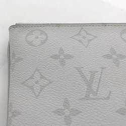 Louis Vuitton Clutch Bag Zipped Pouch GM White Gray Monogram M68310 Handbag Canvas RA1199 LOUIS VUITTON Women's Men's