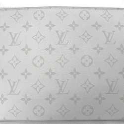 Louis Vuitton Clutch Bag Zipped Pouch GM White Gray Monogram M68310 Handbag Canvas RA1199 LOUIS VUITTON Women's Men's