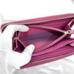 Prada Round Long Wallet Pink FUXIA 1M0506 Quilted Leather PRADA Ladies