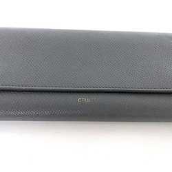 Celine Bifold Long Wallet Gray 10B563BEL.09GM Leather CELINE Flap Women's