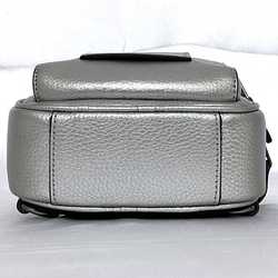 Coach Body Bag Silver Black CP141 Leather COACH Compact Women's Men's