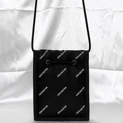 Balenciaga Shoulder Bag Explorer Pouch Black 532298 ec-19959 Pochette Nylon BALENCIAGA Velcro Flap Compact Unisex