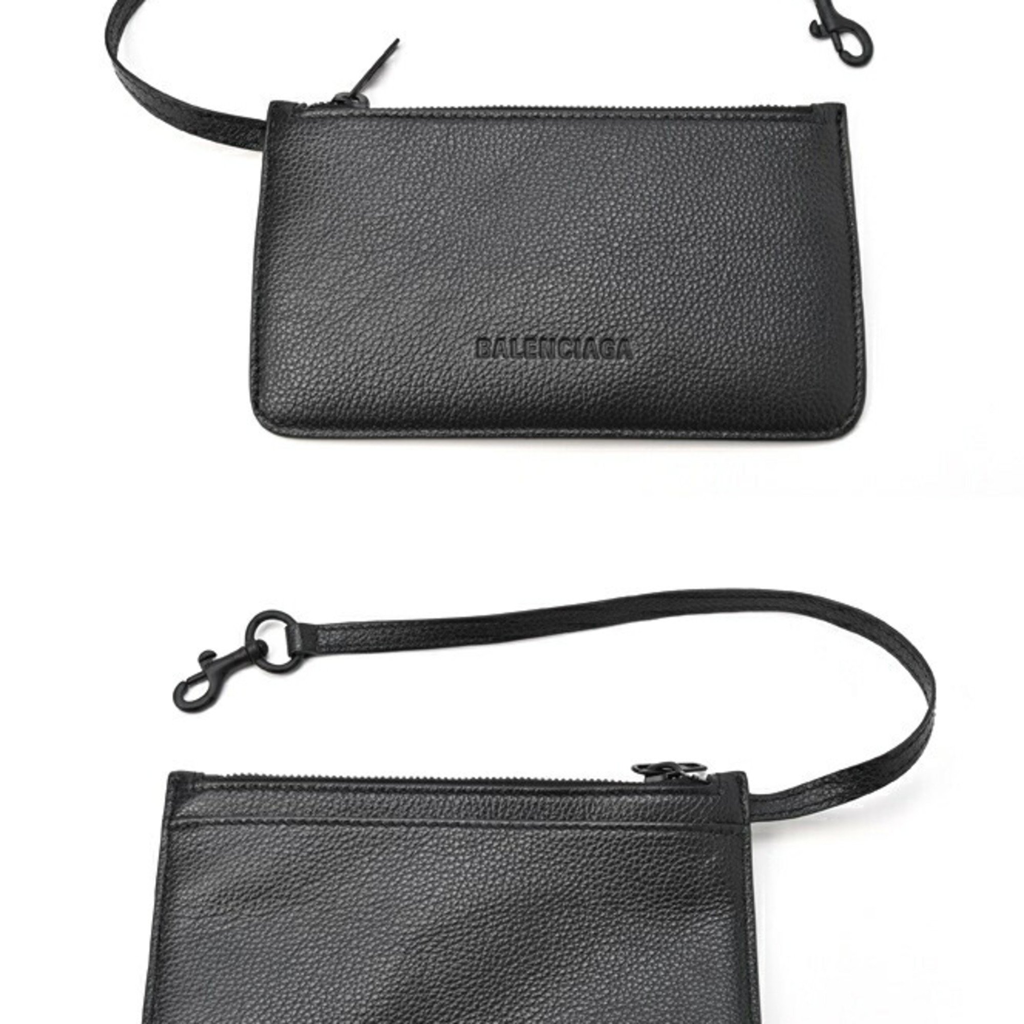 BALENCIAGA Tool 2.0 Chainlink Shoulder Bag 677463 Leather Black S-155375