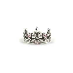 Royal Order Silver Ring Tiara Pink Ice 02-B143648