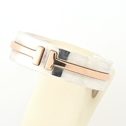 Tiffany T TWO Narrow Ring Ag925/Au750 Silver/Pink Gold #11 S-155268