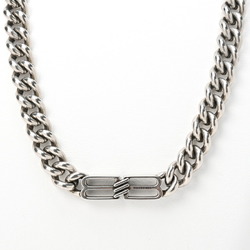 Balenciaga BB Icon Grenette Necklace Choker 723052 Silver # M S-155282