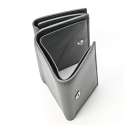 BALENCIAGA Cash Wallet Compact 594312 Leather Grey E-155332