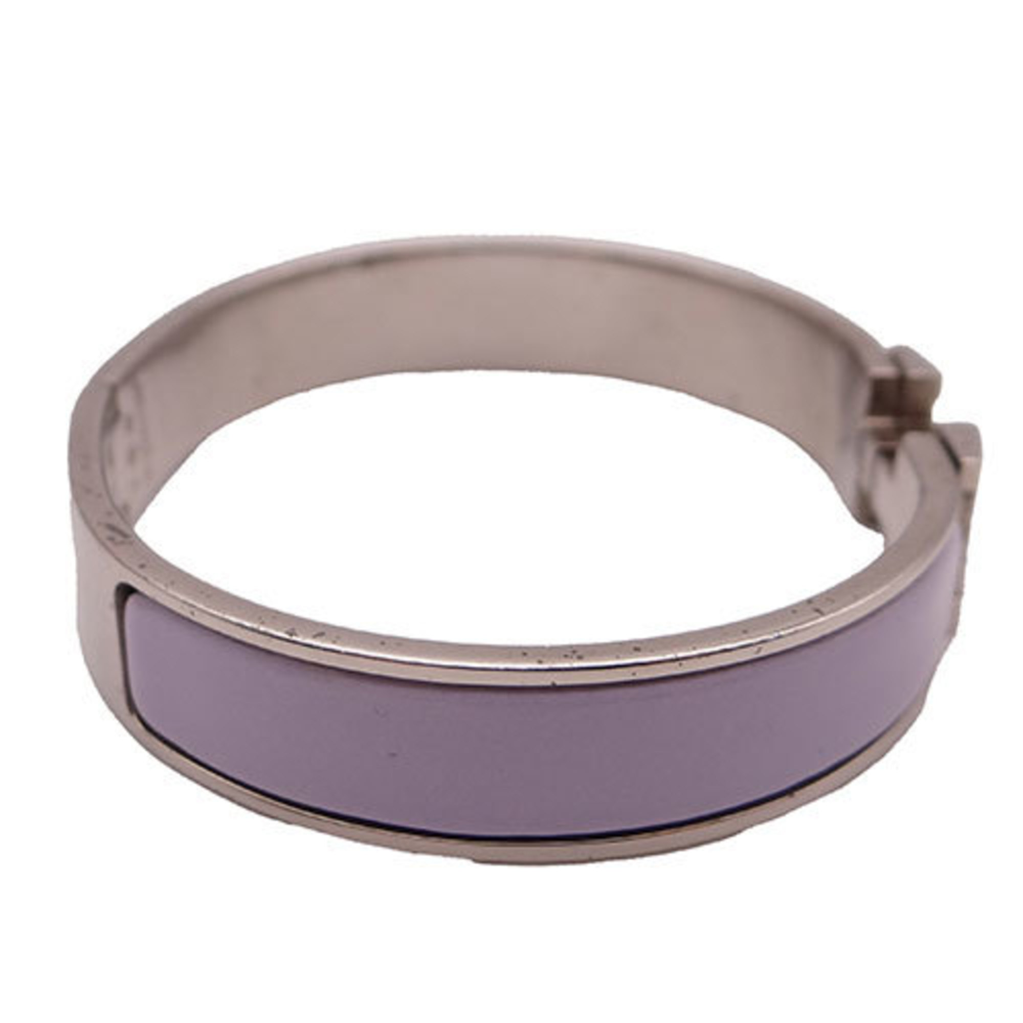 Hermes Bangle Click H Bracelet Women's Silver Purple