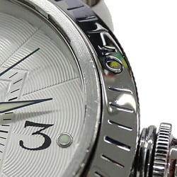 Cartier Watch Men's Convex Grid Date Automatic AT Stainless Steel SS W31059H3 Silver Polished