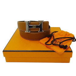 Hermes HERMES Belt Constance H Women's Men's Togo Box Calf Gold Black Leather Reversible □F Engraved