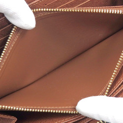 Louis Vuitton Round Long Wallet Monogram Zippy Women's M42616 Brown C2227167