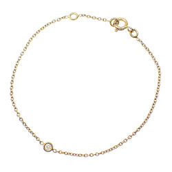 Christian Dior Dior Diamond Bracelet Women's K18YG 1.3g 750 18K Yellow Gold Single