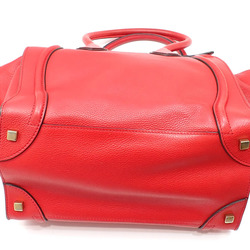 Celine Handbag Luggage Shopper Women's Red Leather 165213