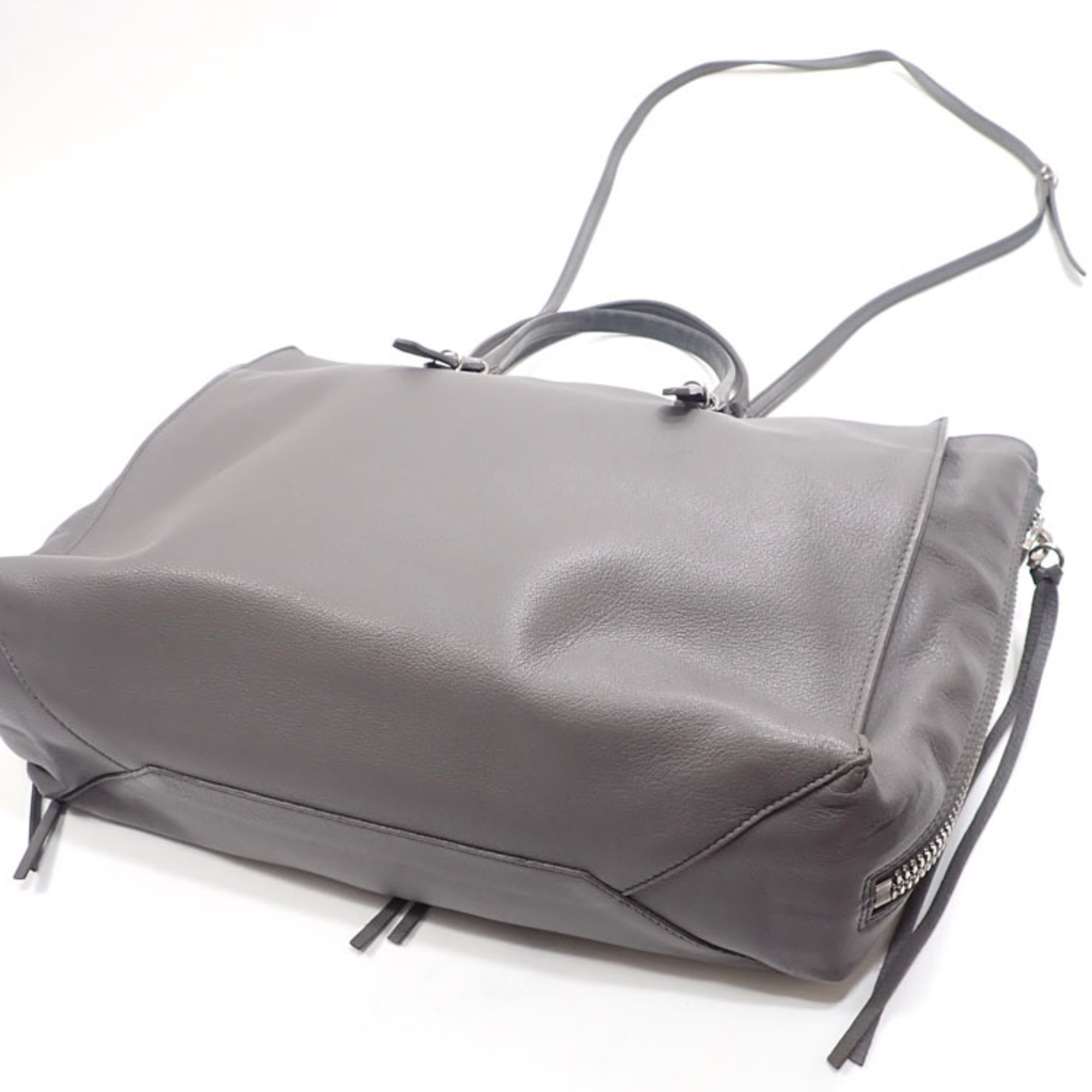 Balenciaga Tote Bag Paper B4 Women's Gray Leather 432596 Hand Shoulder A6047049