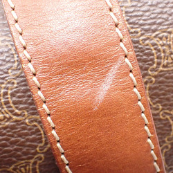 Celine Boston Bag Women's Brown PVC Leather Hand Macadam A6047068