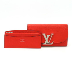 LOUIS VUITTON Louis Vuitton Parnasea Portefeuil Vivienne Leather Sleaze Red M58177
