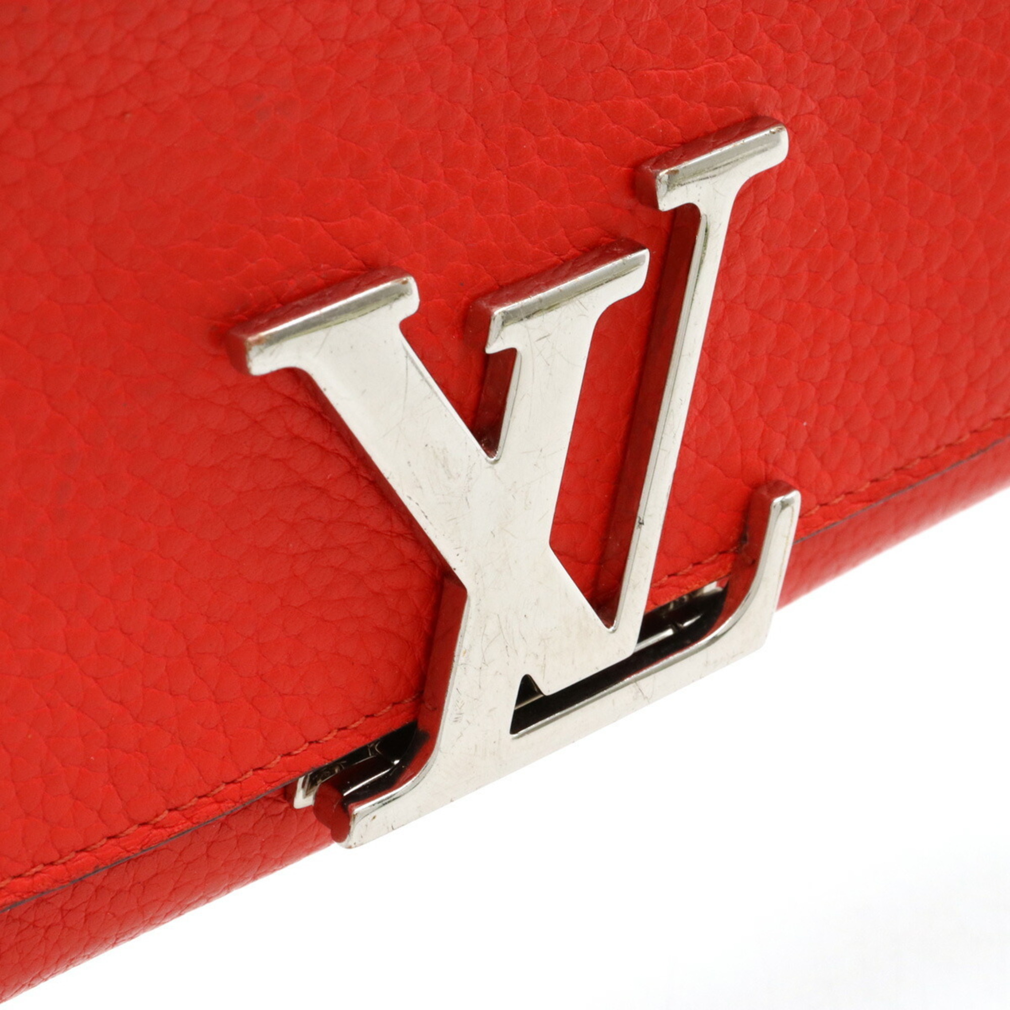 LOUIS VUITTON Louis Vuitton Parnasea Portefeuil Vivienne Leather Sleaze Red M58177