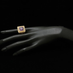 LOUIS VUITTON Louis Vuitton LVxNBA Berg Purple Ring GP Gold Color Stone #M Japanese Size Approx. 18 MP2864