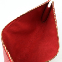 LOUIS VUITTON Louis Vuitton Epi Pochette Accessory Pouch Handbag Leather Red Castilian M52947