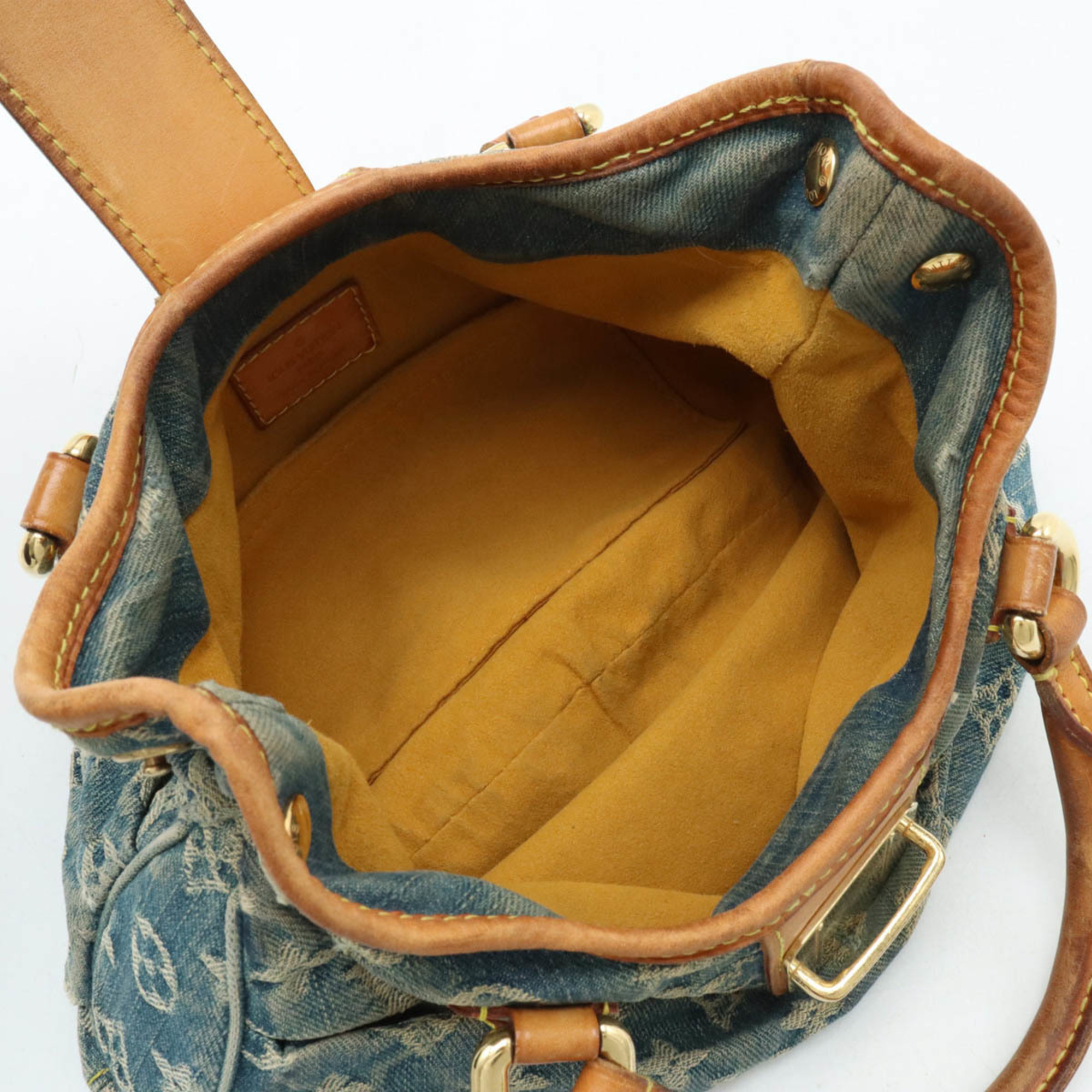 LOUIS VUITTON Monogram Denim Pretty Handbag Bag Blue M95020