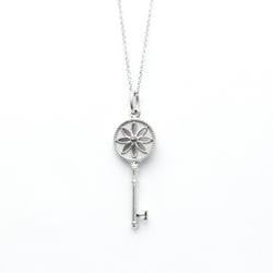 Tiffany Daisy Key White Gold (18K) Sapphire Men,Women Fashion Pendant Necklace (Silver)