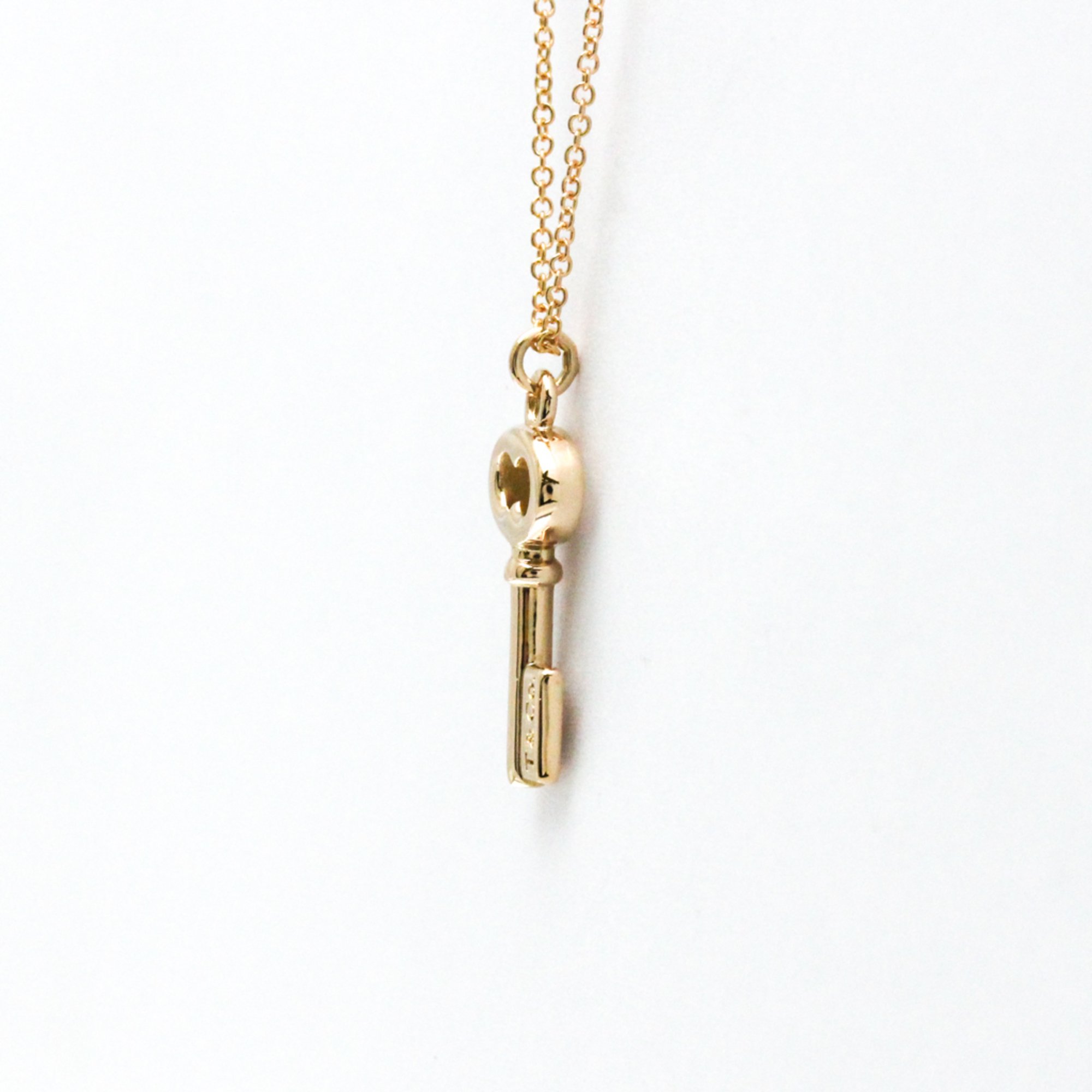 Tiffany Tiffany Keys Pink Gold (18K) No Stone Women's Pendant Necklace (Pink Gold)