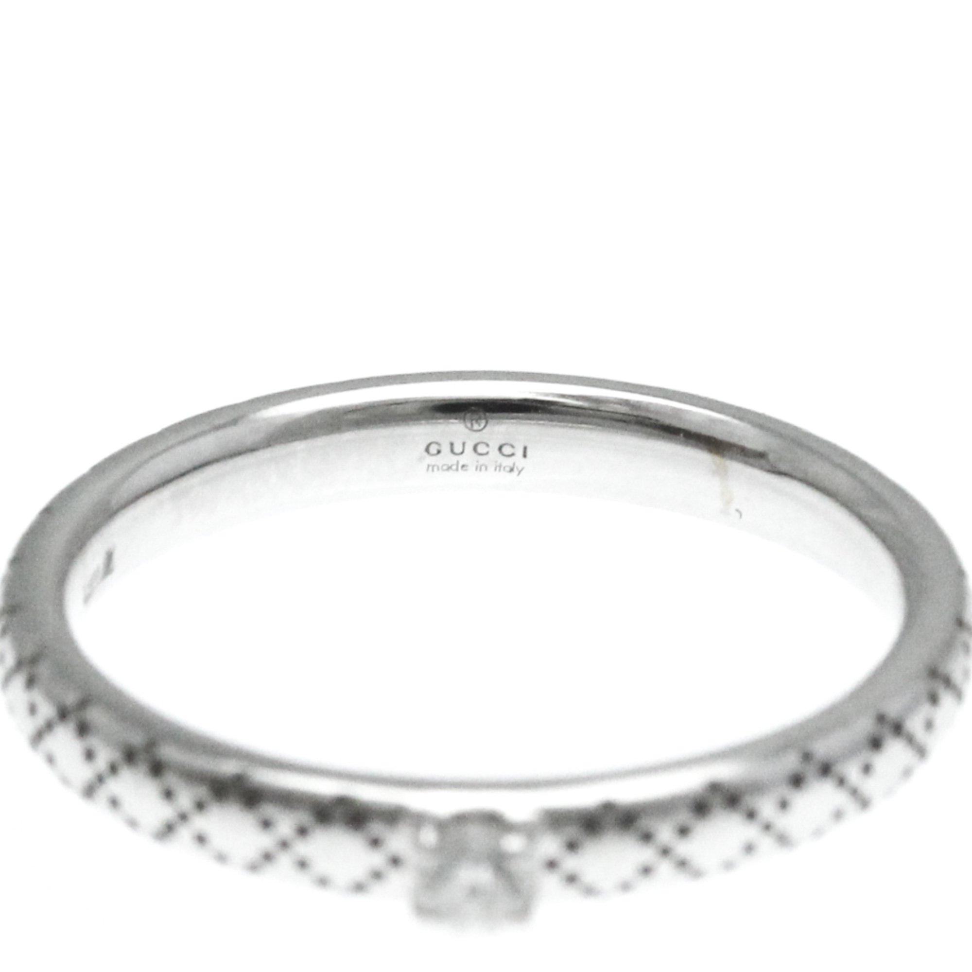 Gucci Diamantissima Ring White Gold (18K) Fashion Diamond Band Ring Silver