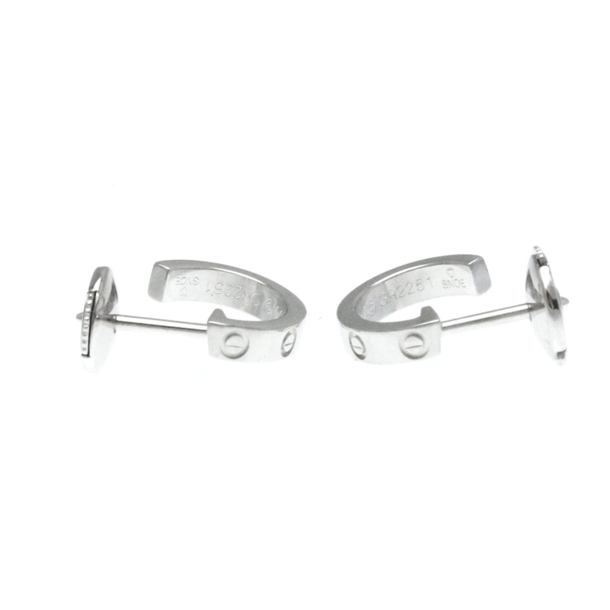 Cartier Mini Love Earrings No Stone White Gold (18K) Half Hoop Earrings Silver