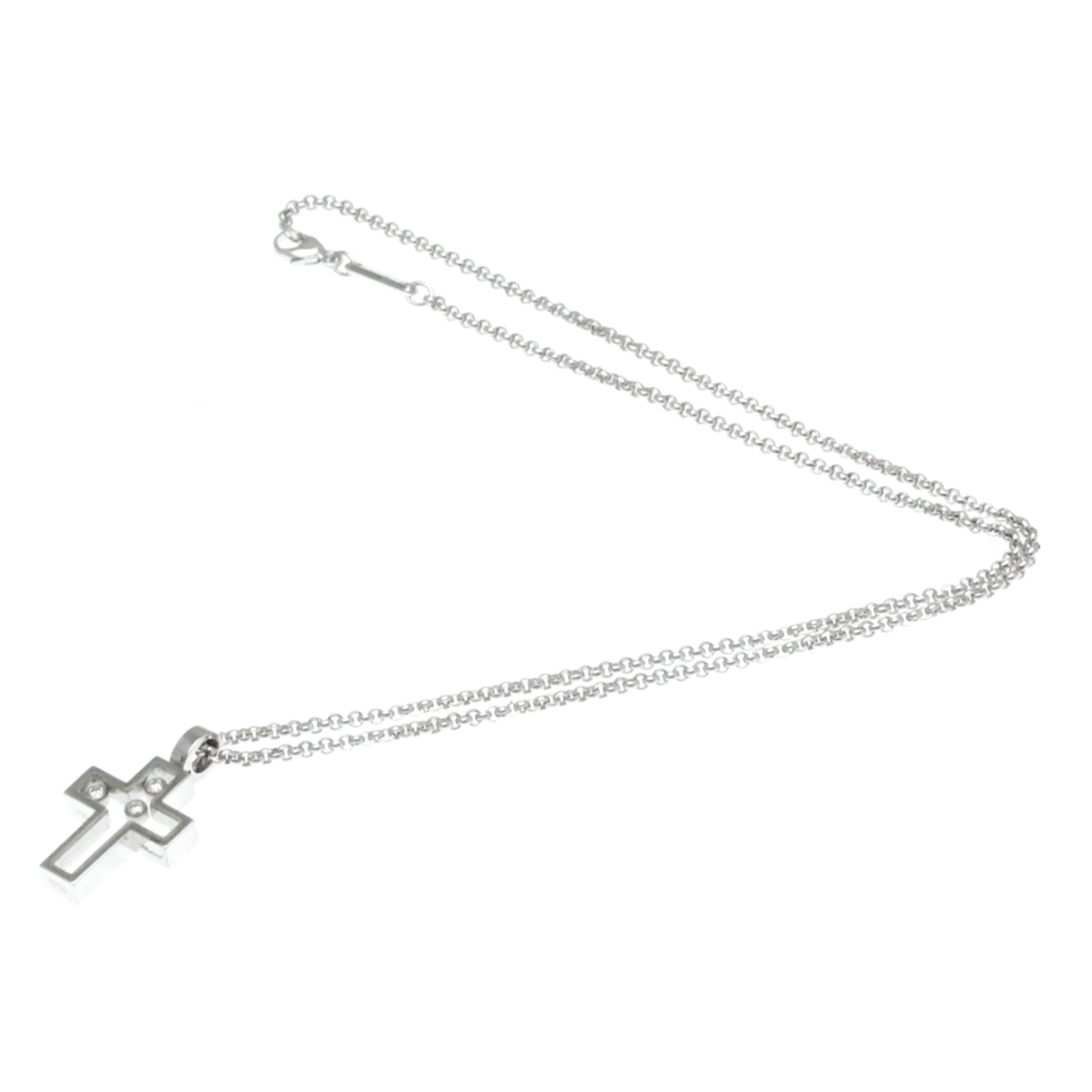 Chopard Happy Diamonds Cross 79/4009 White Gold (18K) Diamond Women,Men Fashion Pendant Necklace