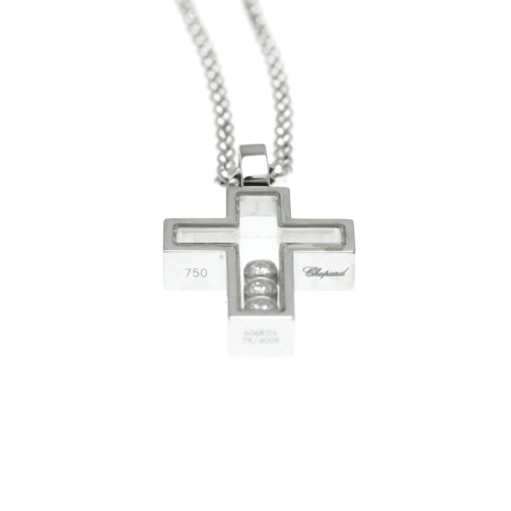 Chopard Happy Diamonds Cross 79/4009 White Gold (18K) Diamond Women,Men Fashion Pendant Necklace