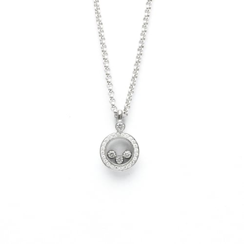 Chopard Happy Diamonds 79/3957-20 White Gold (18K) Diamond Men,Women Fashion Pendant Necklace (Silver)