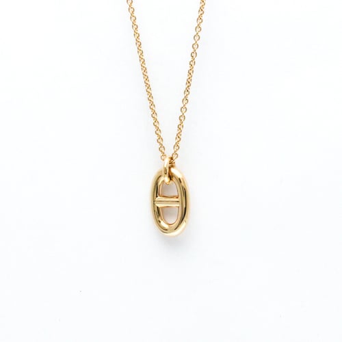 Hermes Chaine D'Ancre Pink Gold (18K) No Stone Men,Women Fashion Pendant Necklace (Pink Gold)