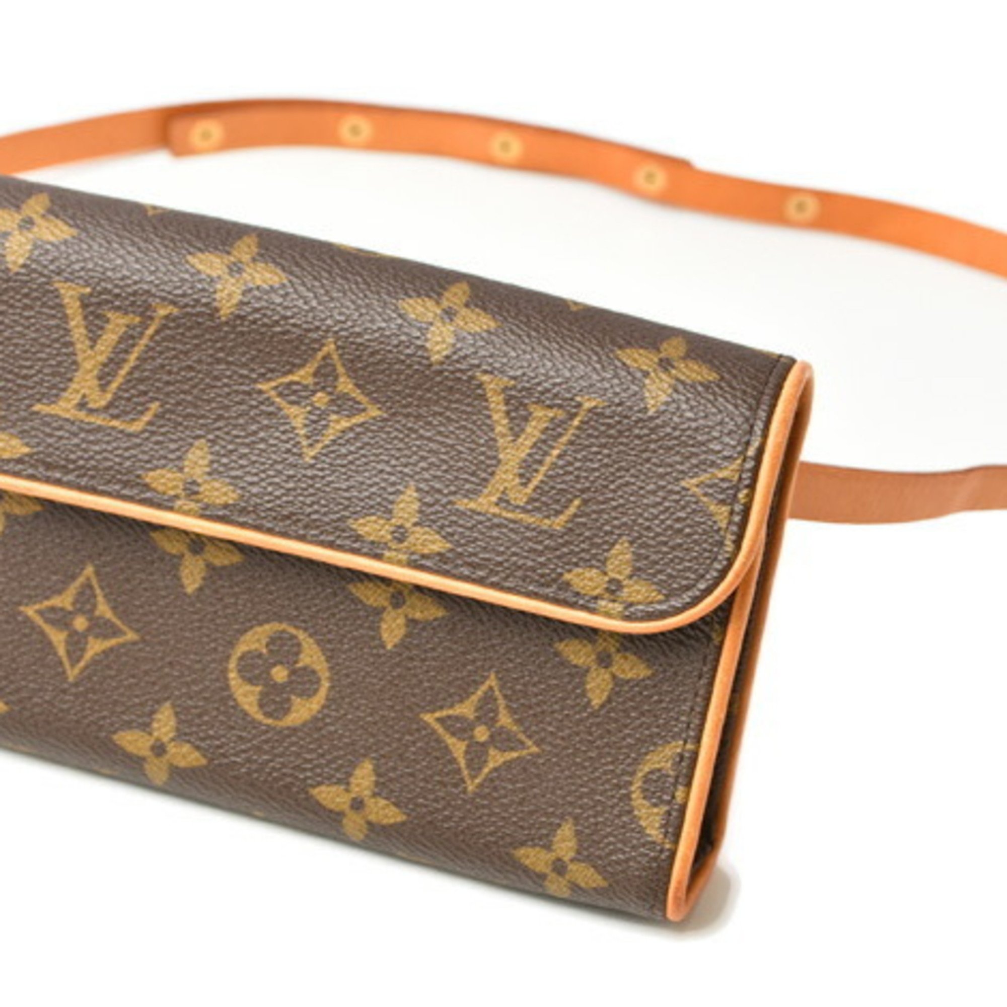 Louis Vuitton Waist Bag/Pouch/Pochette/LOUIS VUITTON Pochette Florentine Belt S size set (sold separately) M51855 Monogram