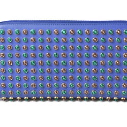 Christian Louboutin Wallet Long Wallet/Panettone Zipped Blue/POPPY METAL3135058