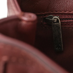 Chanel Chain Shoulder Bag CHANEL Saddle Lambskin Matelasse/Quilted Bordeaux