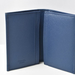 PRADA Card Case/Business Holder SAFFIANO/Saffiano Metal BLUETTE/Blue 1M0945