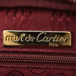 Cartier shoulder bag/crossbody 2way must line bag leather bordeaux