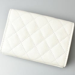 Chanel Wallet/Tri-fold CHANEL Wallet Boy Caviar Skin Off-white Gold