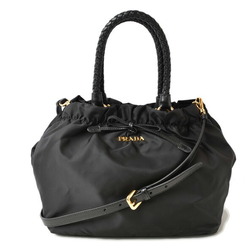 Prada Handbag/Shoulder Bag 2way PRADA BN1930 TESSUTO/Nylon Ribbon/Black with Strap