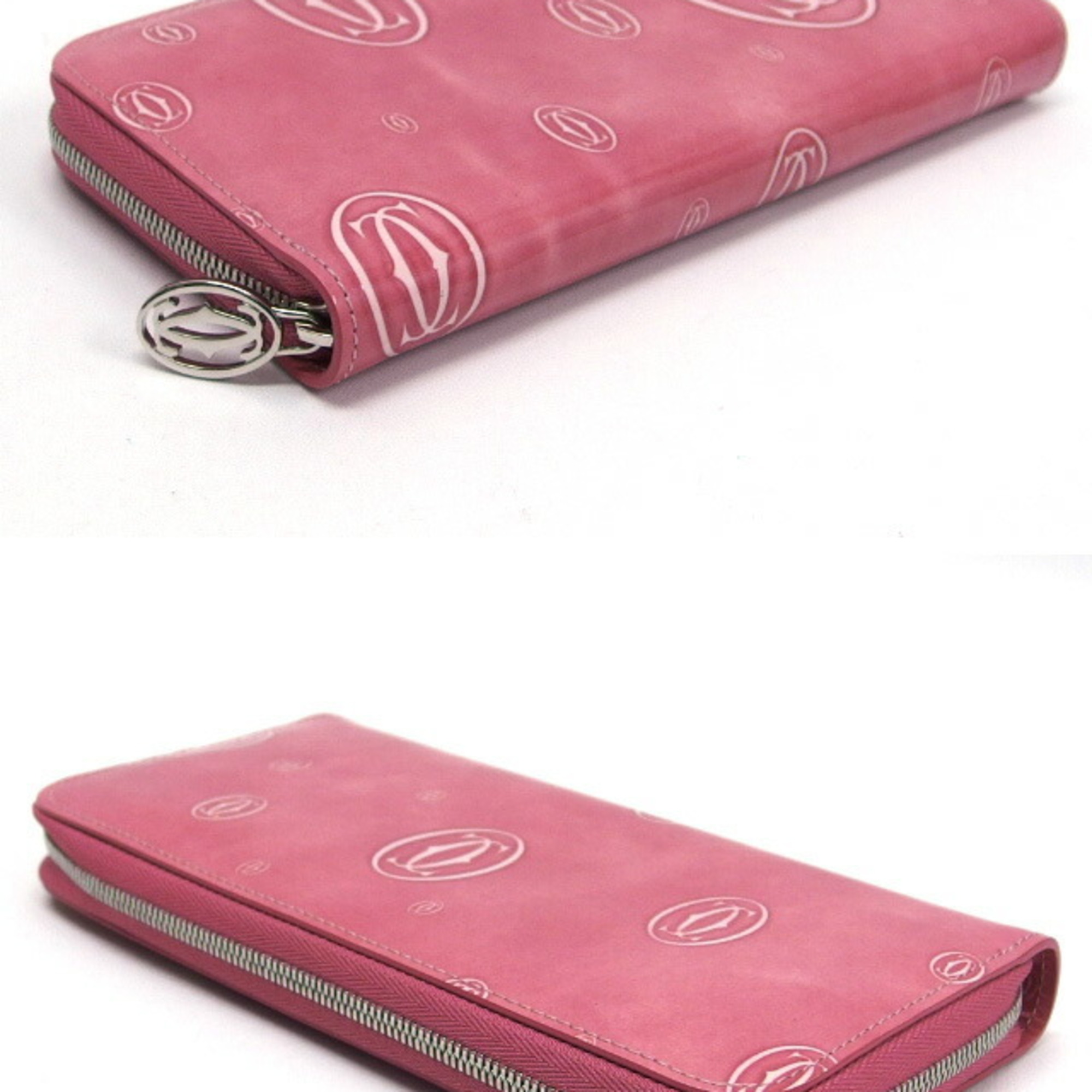 Cartier Happy Birthday Round Long Wallet Pink