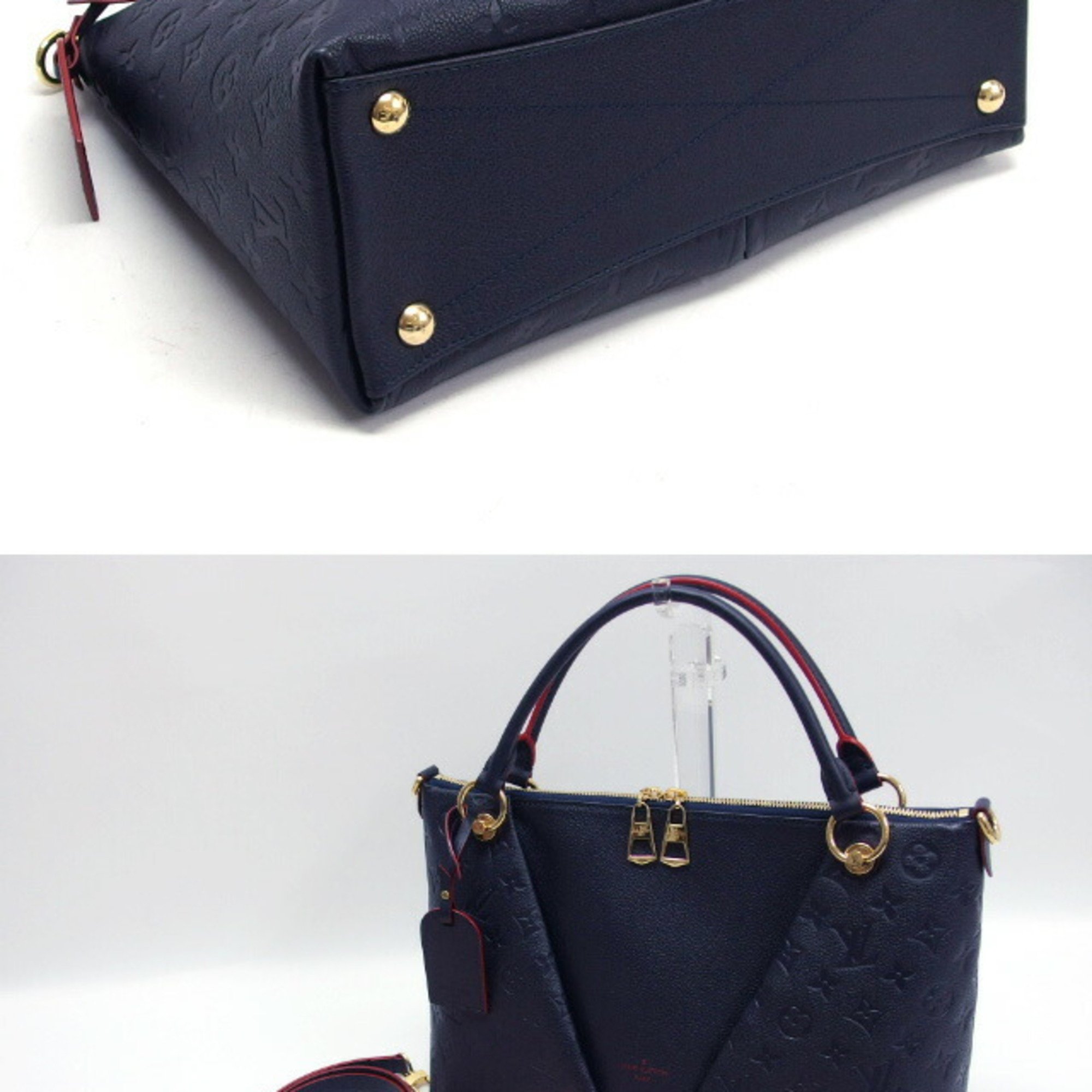 Louis Vuitton Monogram Empreinte V Tote MM Dark Navy M44397