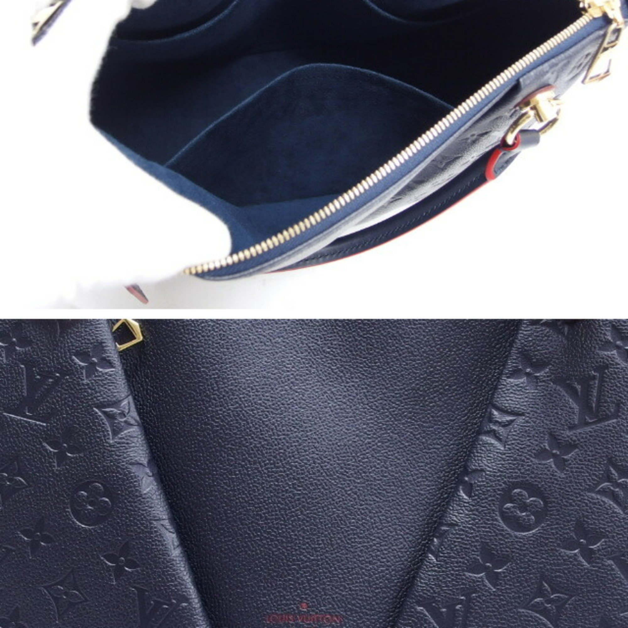 Louis Vuitton Monogram Empreinte V Tote MM Dark Navy M44397