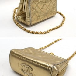 Chanel Matelasse Chain Shoulder Bag Metallic Gold