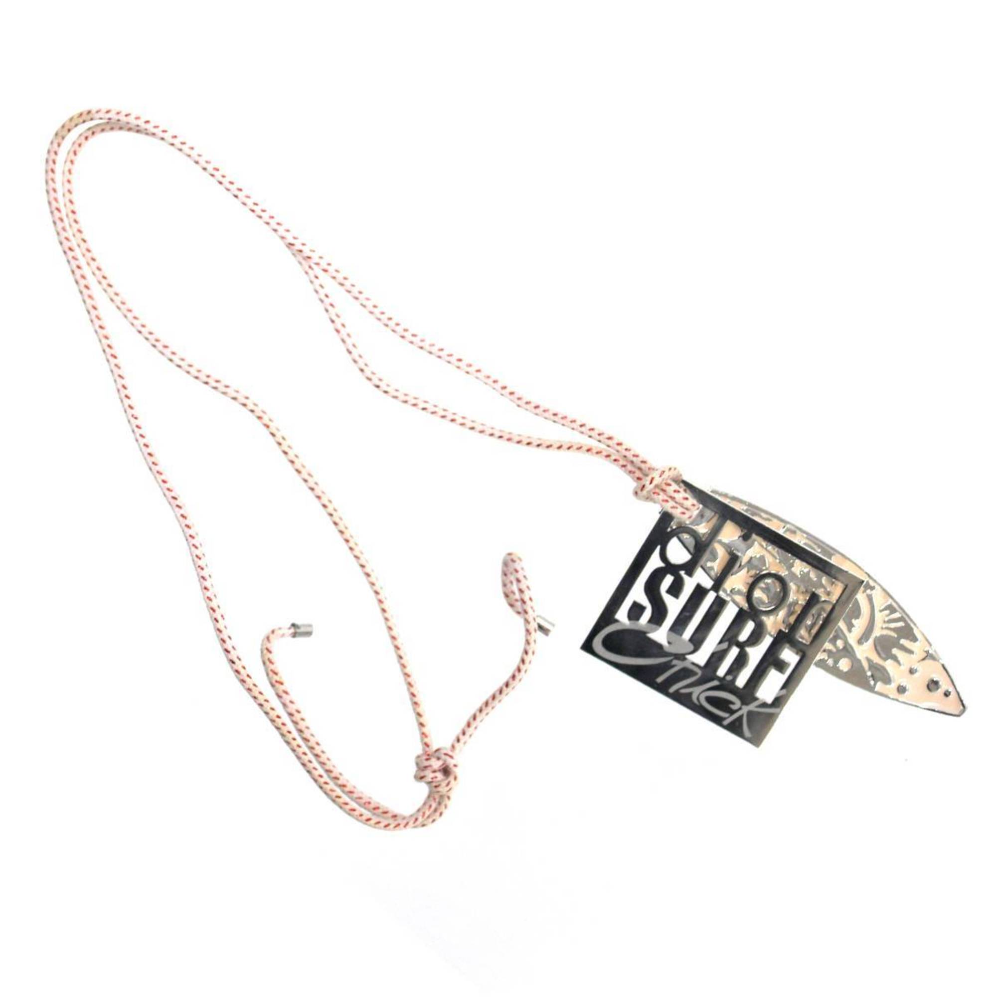 Christian Dior Dior Surfboard Necklace Silver x Pink