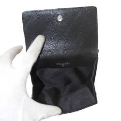 CHANEL Double Trifold Wallet Matelasse Black 10854447