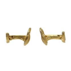GUCCI Horsebit Cufflinks Gold 2×1.6cm