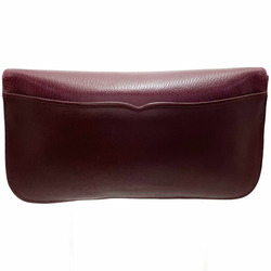 Cartier Second Bag Must Clutch Leather Bordeaux 2C Pouch Multi Case Back SWMN-12541