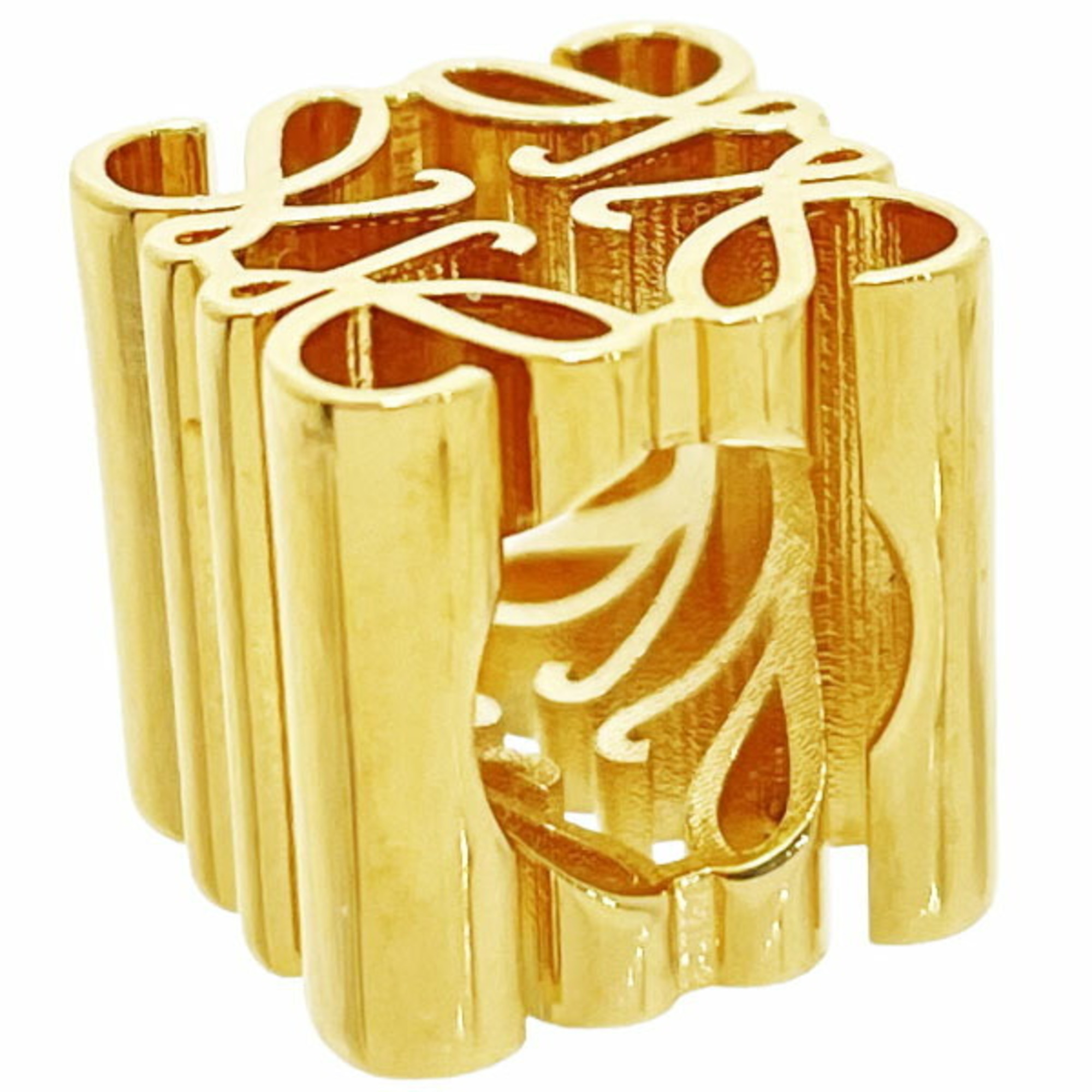 LOEWE Charm Anagram Dice Small Metal Gold N691AD1X03 Motif Parts Bag Keychain XW-13077